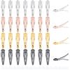 UNICRAFTALE 32 set di mollette per capelli vuote in 4 colori, con bottoni automatici, base piatta e rotonda, mollette in metallo, per donne, accessori fai da te