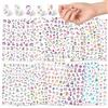 Qpout Unicorno Adesivi per Unghie (1200 Design), 3D Autoadesivi Rainbow Diamante Decorazioni per Bambini Ragazze Festa di Compleanno Regalo per Salone di Bellezza
