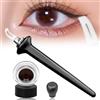 DIFLAX Eyeliner, Strumento Eyeliner In Silicone, Strumento Portatile Per Eyeliner, Facile Da Usare, Riutilizzabile, In Silicone, Per Trucco Occhi E Principianti (Marrone)