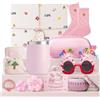 BeauBase Regalo Compleanno Donna Originale 10 pezzi Set Wellness d'atmosfera | Cofanetto Regalo Benessere SPA con Tumbler Termico Calzini Maschera Notte Candela Profumata Bomba da Bagno e Occhiali Festivi