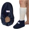 NCEJNY Scarpa per Gesso e Coprigesso Impermeabile, Calza Post Operatoria con Suola Antiscivolo per Fratture e Gessi, Protezione Piede per Uomo e Donna, Blu Scuro, 33cm
