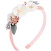 IYOU Principessa Cerchietto Rosa Floreale Matrimonio Cerchio per Capelli Festa Compleanno Battesimo Accessori per capelli per Ragazze Bambino