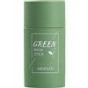 LICHENGTAI Green Tea Purifying Clay Face M/ask Stick Deep Cleansing Oil Control Anti-Acne Solid Ma*sk, Eggplant Fine Solid Eggplant Ma*sk Stick, for all Skin Types Green Tea