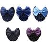XFSRG 5 Pezzi Retina per Capelli Chignon con Fiocco Retine Chignon | Fermaglio Capelli con Fiocco Accessorio per Raccolto Donna Bambina