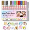 MeoZynxadril 12 Colore 3D Nail Art Pen, Pennarelli In Gel Estetici | DIY Nail Art Graffiti Pen, Penna Nail Art Unghie, Penna Decorativa, Per Nail Art Fai da Te, Pittura, Colorazione, Bellezza