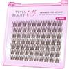 VEYESBEAUTY Ciglia Finte Kit Marroni fai da te Extension LuxeBold 14mm | Newbie's Five-Second Ciglia Finte Ciuffetti Naturali e Sottili Ciglia Colorate Lash Clusters Ciuffetti Ciglia Finte