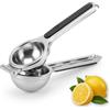 Futuhada Spremiagrumi Manuale con Manico in Silicone, Robusto e Anti-Caustico Spremi Limone in Acciaio, 7,5cm di Diametro Spremi Lime Lavabile in Lavastoviglie, Durevole Citrus Juicer per Bar Cucina Ristorante
