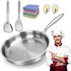 Pealeaf Padella in titanio 2027 senza rivestimento, martellata, 22-32 cm (Without lid,22CM)