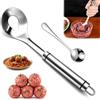 Generic Cucchiaio Forato per Fare le Polpette in Acciaio Inox，1PCS | Mantiene Le Mani Completamente Pulite Ed Evita Il Contatto Con La Carne Macinata Cruda