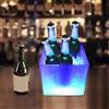 Luntra Secchiello per ghiaccio a LED, 3,5 l, con cambio di colore, refrigeratore per bevande a doppia parete in polipropilene con illuminazione RGB, secchiello per birra, vino e spumante, decorazione per