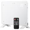 DONYER POWER Riscaldatore convettore da 1000 W, ultra sottile a parete o autoportante, telecomando con timer 24 ore, vetro ultra bianco