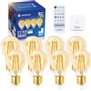 Aigostar Lampadine Alexa Intelligente Bluetooth Mesh A60 6W 2700-6500K 8pz | 806LM E27 Filamento Vintage/ Regolabile Caldo-Freddo / Scene e Timer/ Telecomando+ Gateway/Dimmerabile/Luce Senza Sfarfallio