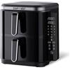 Comfy Nest, Friggitrice ad aria a doppio cestello 11L, Friggitrice ad aria, cottura simultanea, touch screen digitale, tecnologia Rapid Air, sicurezza rinforzata, facile da pulire - 5,5L, Nero