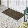 Astra Zerbino moderno per porta d'ingresso - Tappetino in cocco 45x75cm grigio - Tappetino antisdrucciolo robusto - Zerbino interno
