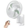Shinebella Piccolo ventilatore oscillante per montaggio a parete con telecomando, ventola per camera da letto da 21,8 cm, 4 velocità, timer, ventilatore da parete silenzioso con cavo da 1,8 m,