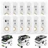 lisetar 12 sacchetti filtro SELFCLEAN SC-FIS-CT MINI/MIDI-2/5 compatibili con aspirapolvere Festool CT Mini/CT Midi/CT Midi I/CTC Mini/Midi/CT 15