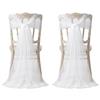 GEEHUA 2 fiocchi per sedie in tulle, per matrimoni | 100 x 150 cm, nastro decorativo per sedia, in organza, per matrimoni, decorazione per sedie