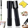 Pnedeodm Electric Coconut Grater Machine, Handheld Coconut Scraper Peeler Shredder, Vertical Anti-Splash Stainless Steel Coconut Opener for Kitchen Shop Restaurant (Black)