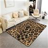 Homewish Tappeto grande con motivo ghepardo africano, 100 x 150 cm, per soggiorno, stampa leopardata marrone, per camera da letto, sala da pranzo e salotto