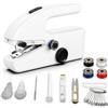 KINDLUME Pistola per Cucire, Macchina Da Cucire A Mano, Cucitrice Portatile per Tessuti, Kit Cucito 450g, Doppia Modalità Cavo E Batterie, Con Fili, Forbici, Metro, per Vestiti, Tende, DIY