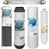 Aquavant Kit di ricambio filtri universale da 10 per manutenzione impianto osmosi inversa 5 stadi (4pcs: Sedimenti, Carbone Attivo Granulare, CTO Carbon Block, Post Filtro in Linea AICRO) + Lampada UV 4W