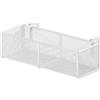 Besttoolifes Cesto portaoggetti regolabile in ferro da appendere, organizer per camera da letto, design salvaspazio, 27 x 15 x 9 cm, facile installazione, nero o bianco (bianco)