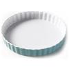 WakiHong Set di 1 piatti in porcellana Blu per quiche,20 cm, piatti rotondi e profondi, per torte, pizza, pasta, crostate e quiche (Blu)