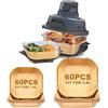 SEQIAS 120 pezzi di carta da forno Airfryer per friggitrice ad aria calda Ninja CRISPi, 3,8 l e 1,4 l, FN101EUGY, carta da forno per friggitrice ad aria calda Ninja CRISPi FN101EUST, FN101EUSG, accessori