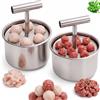 SRXY 2027 Upgraded Stainless Steel Meatball Maker Spoon Tool, Non-Stick Meatball Scoop Ball Maker with Long Handle, Mess-Free Meatball Shaper Tool for Kitchen (12-Hole)
