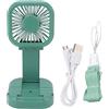 Generic Ventilatore pieghevole portatile ricaricabile USB palmare con 3 livelli di vento girevole desktop per campeggio
