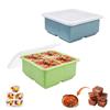 jinminamz Souper Cubes Con Coperchio, Cubetti Ghiaccio per Ghiaccio Grandi, Stampo Ghiaccio Silicone in Pasta Senza BPA per la Conservazione a Freddo di Zuppe, Salse,Piatti Pronti e Cubetti di Ghiaccio(2 Pezzi)