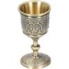 Kuuleyn Vino di bronzo, Calice, Calici Medievali, Tazza di vino di bronzo Calice vintage goffrato Calice reale europeo Whisky Drink Party Supplies(S)
