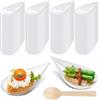 LATERN 100 Pezzi Piatti per Antipasti in Plastica con Cucchiai in Legno, 5CM Piatti da Degustazione per Dessert a Goccia Ciotole Trasparenti per Antipasti Parfait Piatti da Portata Riutilizzabili