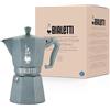 Bialetti Moka Exclusive Octagonal Induction 6 Tazze- Caffettiera Espresso in Alluminio e Acciaio, Silver Grey - Compatibile Gas e Induzione