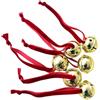 HEBEOT Set di sei pezzi di ornamenti a campana in ferro con finitura dorata festiva da appendere per decorazioni dell'albero (versione A 48g)