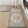 GENIMO Tappetini da cucina 2 pezzi, Antiscivolo PVC, 40x150+40x75cm | Antiscivolo Impermeabile Tappeti da Cucina，Antiaffaticamento, Facile Pulizia, Cucina, Lavello, Corridoio