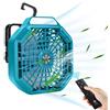 Choerinton Ventilatore da campeggio senza fili per Makita 18 V LXT BL1850 BL1820B BL1830 batteria con telecomando, ventilatore portatile da tenda con luce LED 180LM, 3 velocità 3 luminosità, ventilatore da
