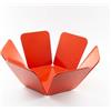 Circular Design Portafrutta Ottagonale in Metallo Riciclato - Design Moderno ed Ecologico, Centro Tavola Decorativo (ORANGE)