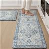 GENIMO Tappetini da cucina 2 pezzi, Antiscivolo PVC, 40x120+40x75cm | Antiscivolo Impermeabile Tappeti da Cucina，Antiaffaticamento, Facile Pulizia, Cucina, Lavello, Corridoio