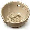 Générique Handmade Ceramic Herb Cleaner Bowl Garlic Grater Dish | Garlic Grater 2 in 1 Vegetable Grater for Kitchen Apartment Cooking Grinding, Herb Peeling Bowl with 5 Hole Sizes,