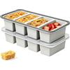 Haoppmof 2 stampi in silicone per Souper Cubes, coperchio extra grande | Contenitori extra grandi da 250 ml, per congelare e conservare zuppe, brodo, salse, cubetti di ghiaccio, senza BPA