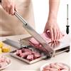 Moongiantgo Affettatrice Manuale per Carne Ossa, 36cm Lama, Taglia Carne | Acciaio Inossidabile, Antiscivolo, Affettatrice Manuale Multiuso per Manzo, Agnello, Pollo, Costine, Carne Secca Commerciale