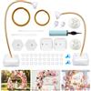 Yunlaishaocer Kit per arco per palloncini riutilizzabile, 2,5 m e 1,5 m, telaio regolabile con base, supporto flessibile per arco per palloncini con pesi ad acqua, supporto per ghirlanda di palloncini per matrimoni