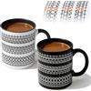 VETOLAKA Set di 2 tazze da caffè con messaggio nascosto (350 ml), divertente, in ceramica, sarcastica, regalo divertente per colleghi e amici, ufficio e casa (bianco e nero)