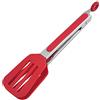 Hoshen - Pinze da cucina in silicone da 26,5 cm, maniglie in acciaio inox, clip anti-scottatura, per pane, bistecca a scomparsa, colore: Rosso