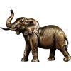 YTBHSHXZ Statua decorativa in resina con effetto bronzato vintage, decorazione for la casa, decorazione for la scrivania, decorazione for la casa, elefante grande, fortunato, Feng Shui, 33x17x21 cm(33x17x21cm)