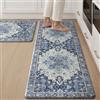 GENIMO Tappetini da cucina 2 pezzi, Antiscivolo PVC, 40x120+40x75cm | Antiscivolo Impermeabile Tappeti da Cucina，Antiaffaticamento, Facile Pulizia, Cucina, Lavello, Corridoio