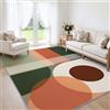 Generisch Tappeto geometrico a strisce colorate, lavabile, per soggiorno, 200 x 300 cm, morbido pelo corto, antiscivolo, moderno, minimalista, per camera da letto, sala da pranzo, ufficio