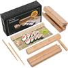 Toys4Boys Sushi Maker Set fai da te - Roller Bazooka Kit con tappetino di bambù, stuoia per arrotolare e macchina - 100% bambù