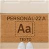 Wanapix | Zerbino Personalizzato Inciso | Zerbini Originali per l'Ingresso di Casa | Base Antiscivolo | Fibre di Cocco Naturale | Famiglia con Nome o Testo